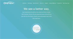 Desktop Screenshot of oneviewhealthcare.com